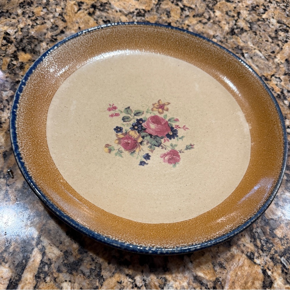 Monroe Salt Works Maine Chippendale Rose 11" Plate